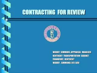 CONTRACTING FOR REVIEW