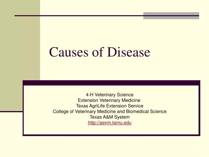 causes of disease