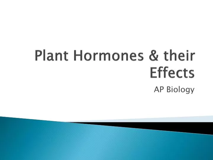 plant hormones their effects