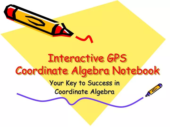 interactive gps coordinate algebra notebook