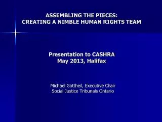 Michael Gottheil, Executive Chair Social Justice Tribunals Ontario