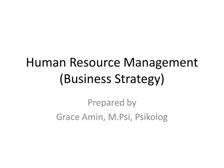 human resource management business strategy