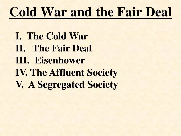cold war and the fair deal