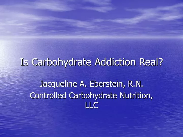 is carbohydrate addiction real