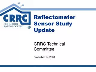 Reflectometer Sensor Study Update