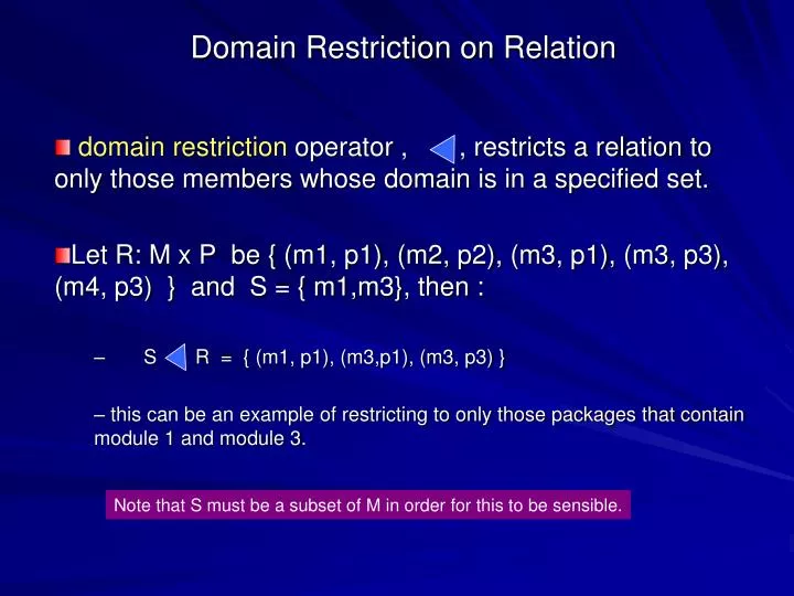 domain restriction on relation