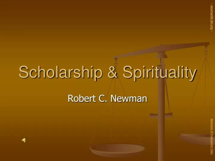 scholarship spirituality