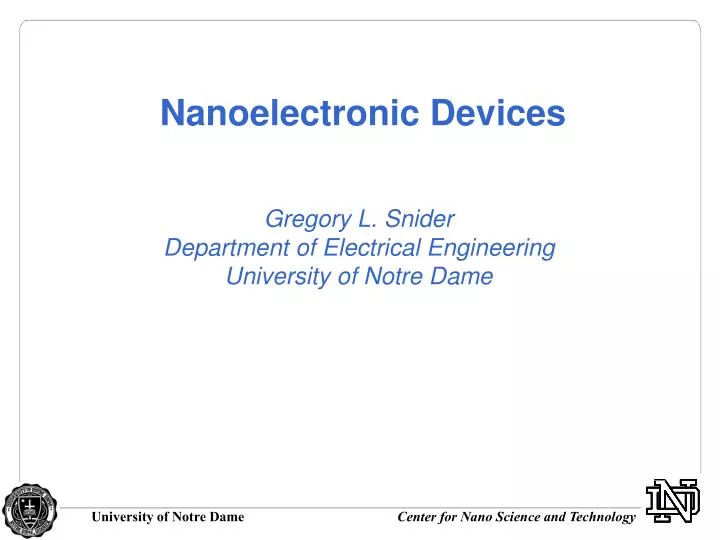 nanoelectronic devices