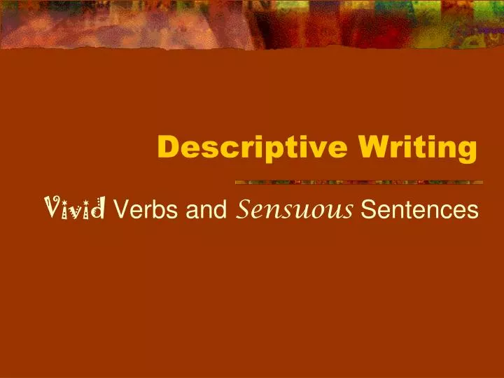 descriptive writing