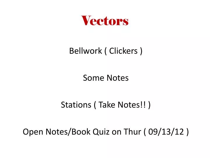 vectors