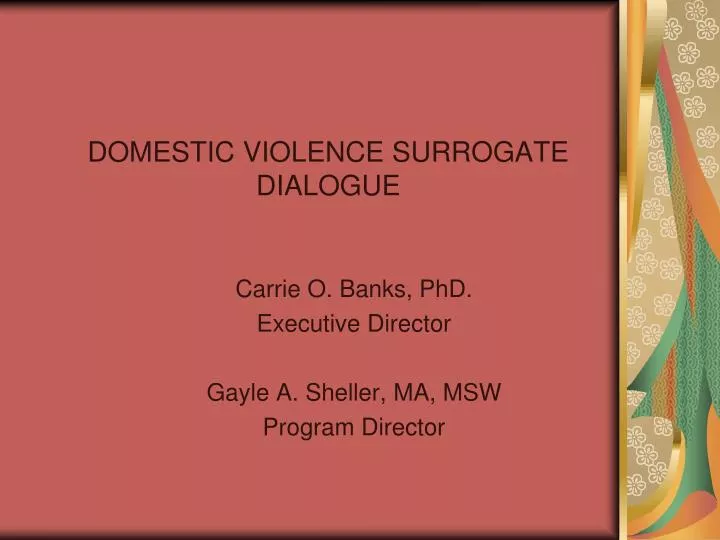 domestic violence surrogate dialogue