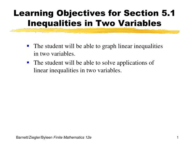 learning objectives for section 5 1 inequalities in two variables