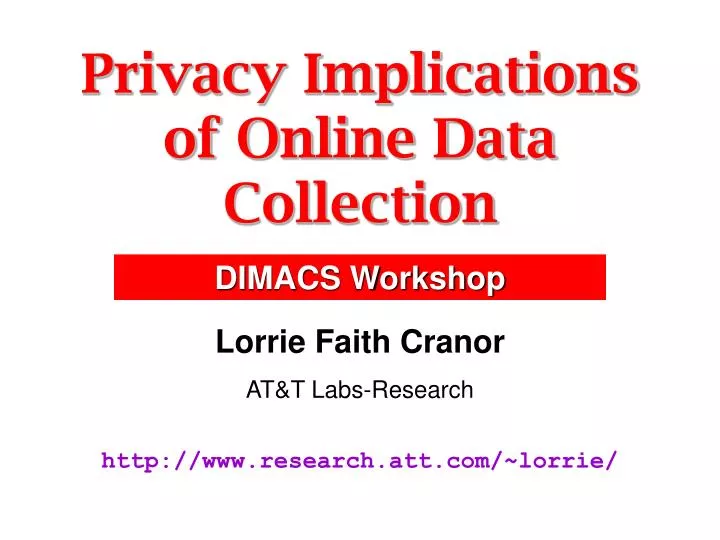 privacy implications of online data collection
