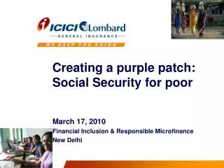 Creating a purple patch: Social Security for poor