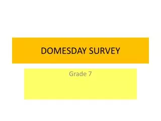 domesday survey