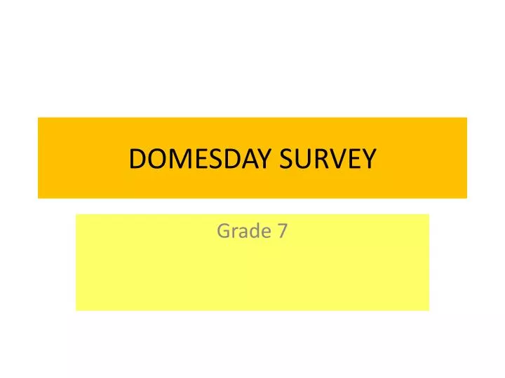 domesday survey