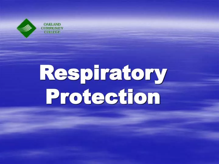 PPT Respiratory Protection PowerPoint Presentation Free Download ID