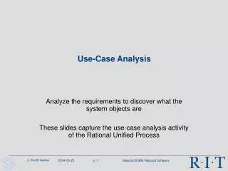 Use-Case Analysis