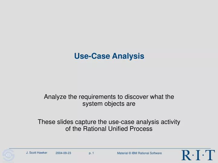 use case analysis
