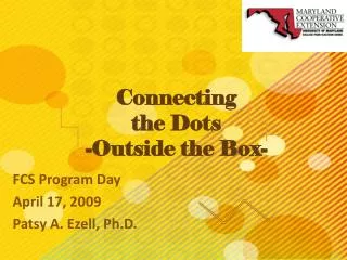 Connecting the Dots -Outside the Box-