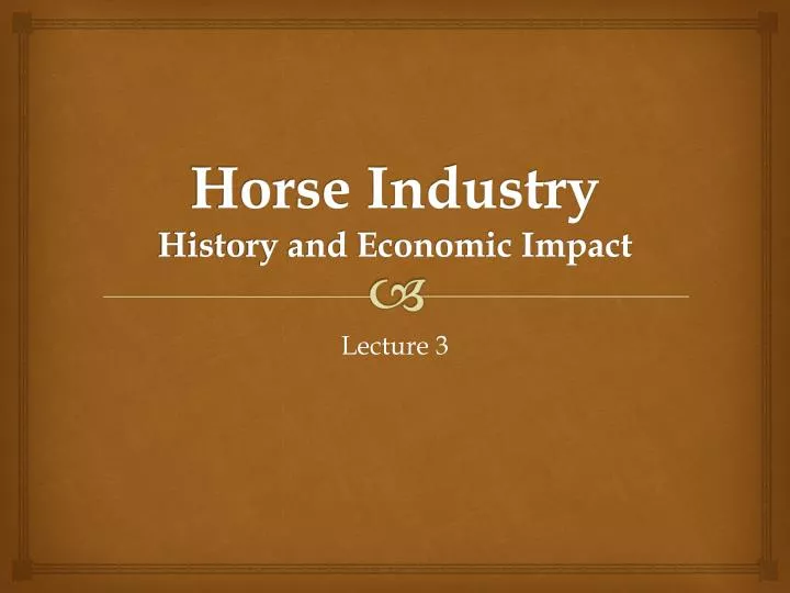 horse industry history and economic impact