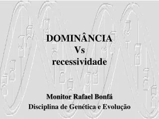 domin ncia vs recessividade