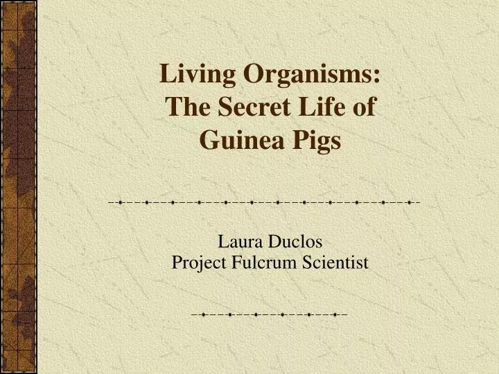 living organisms the secret life of guinea pigs