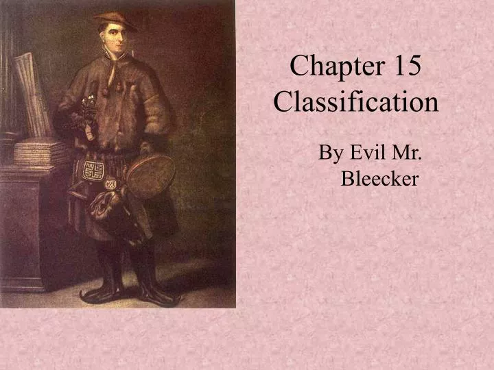 chapter 15 classification