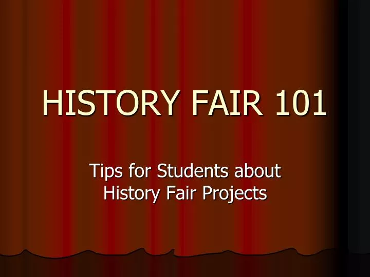 history fair 101