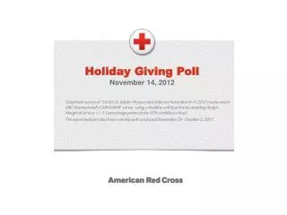 Holiday Giving Poll November 14, 2012