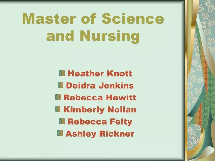 master of science and nursing