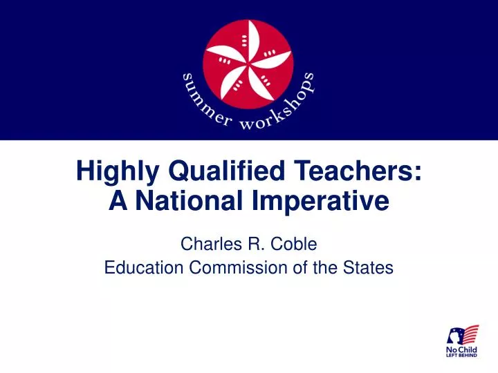 highly qualified teachers a national imperative