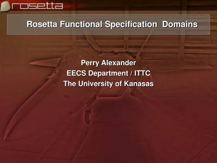 rosetta functional specification domains