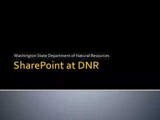 SharePoint at DNR