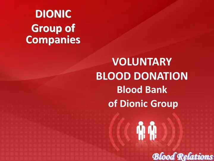 voluntary blood donation blood bank of dionic group