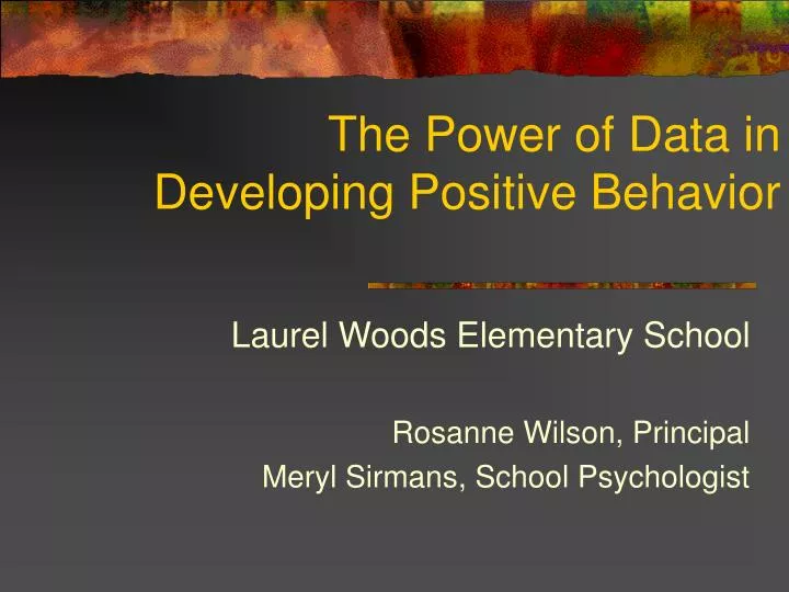 the power of data in developing positive behavior