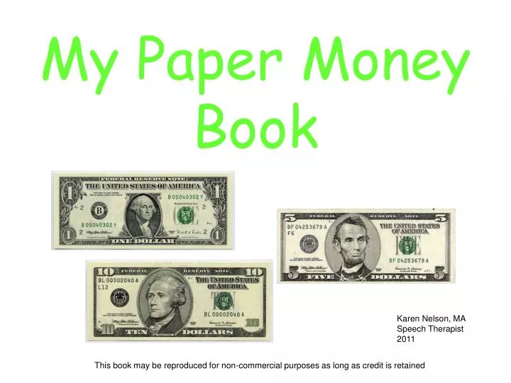 my paper money book