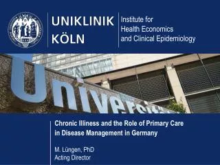 Chronic Illiness and the Role of Primary Care in Disease Management in Germany