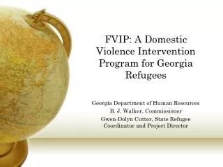 FVIP: A Domestic Violence Intervention Program for Georgia Refugees