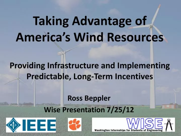 taking advantage of america s wind resources