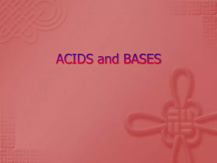 acids and bases