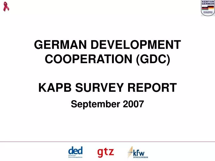german development cooperation gdc kapb survey report september 2007