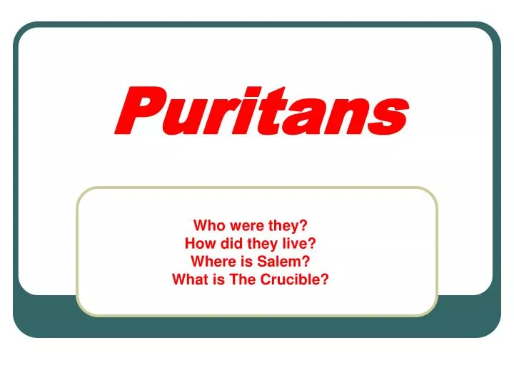 puritans