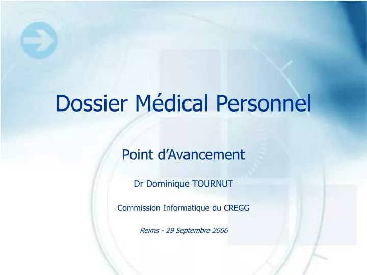 dossier m dical personnel