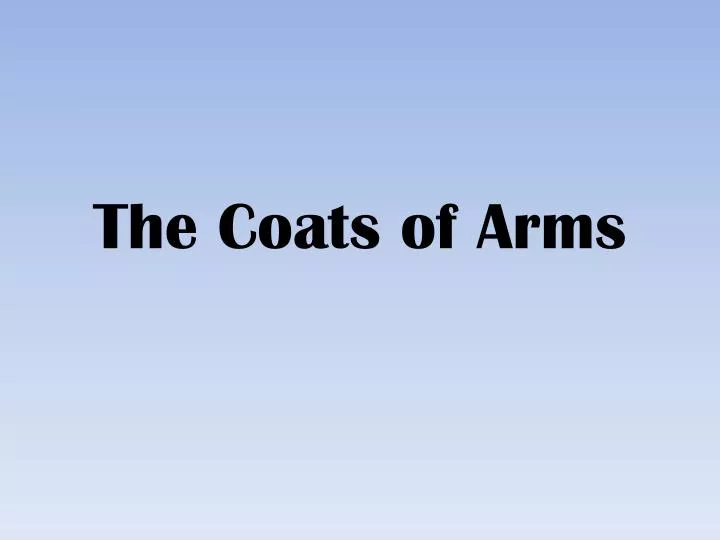 the coats of arms