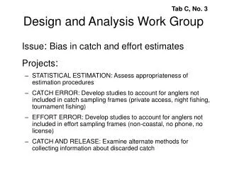Design and Analysis Work Group