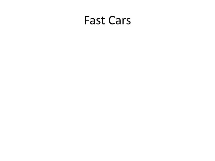 fast cars