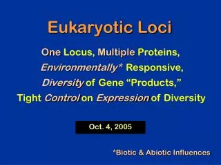 Eukaryotic Loci