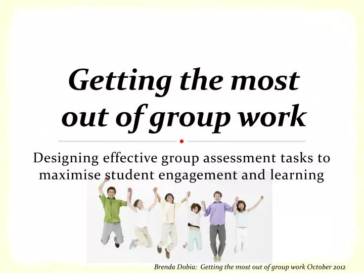 getting the most out of group work