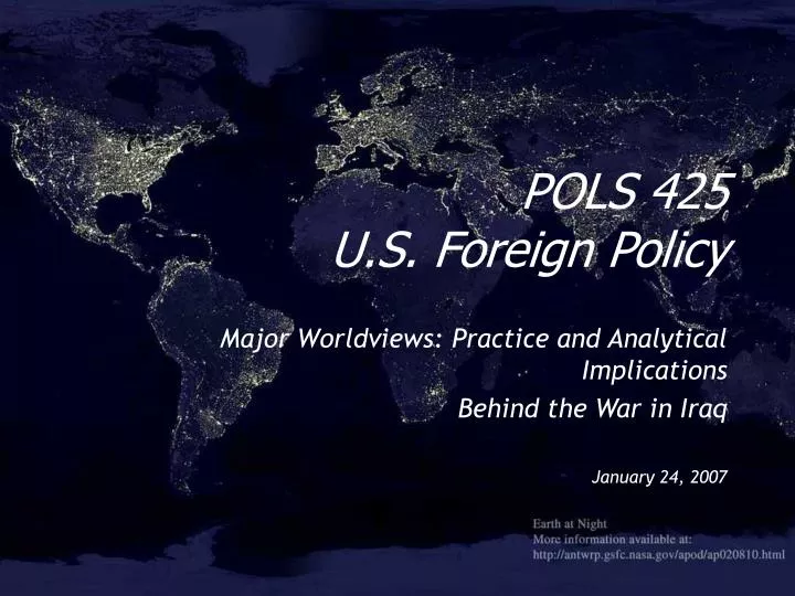 pols 425 u s foreign policy